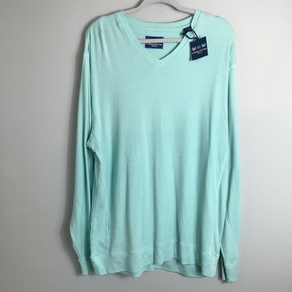 Charleston Threads Men's Pullover V-Neck Sweatshirt-Light Green-XL - Picture 1 of 6